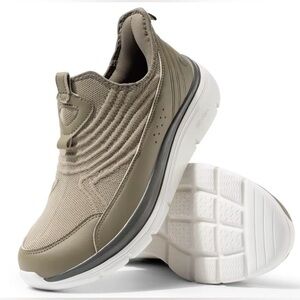 NEW Fitville 🤎Men's Beige Slip-On Sneakers